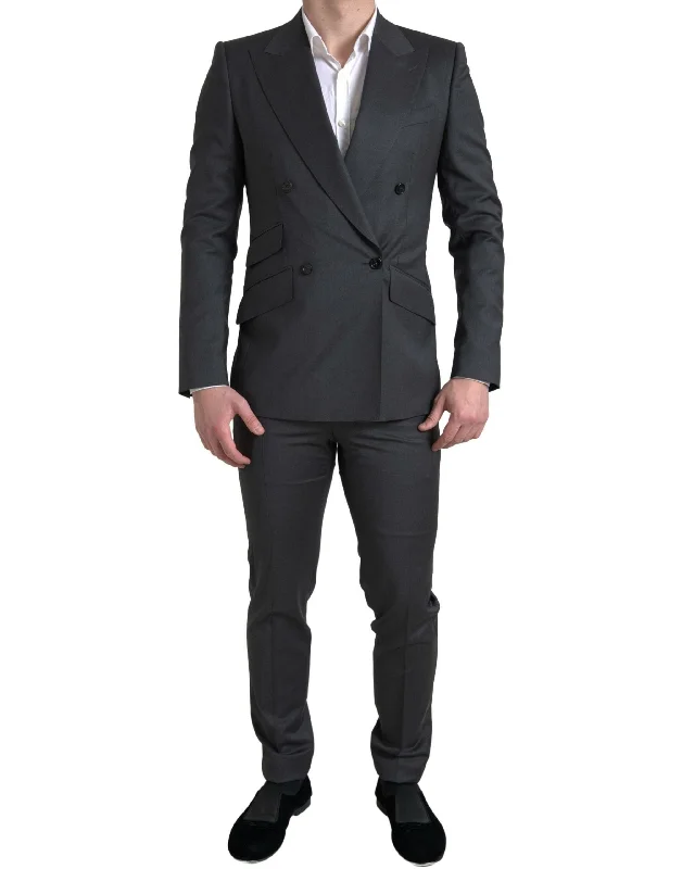 Dolce & Gabbana Sleek  Slim Fit Double Breasted Men's Suit