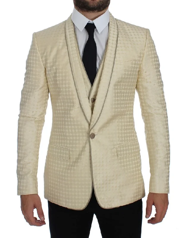 Dolce & Gabbana Sophisticated  Polka Dotted Blazer & Men's Vest