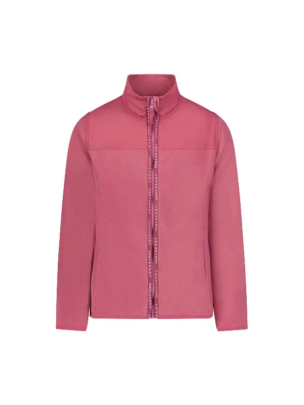 Girls High Collar Fleece Jacket