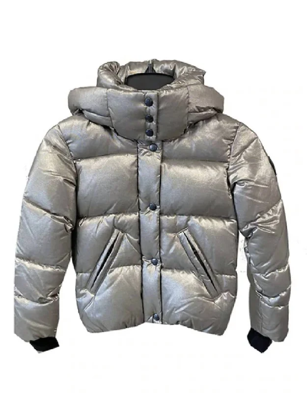 Girl's Shimmer Elsa Jacket In Grey