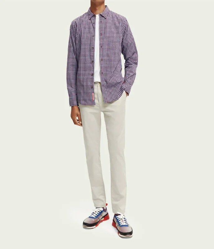 Bb-Checked Organic Cotton Shirt In Combo A