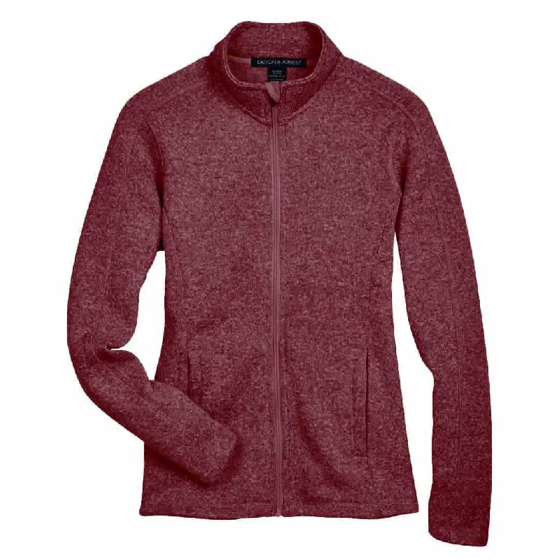 Devon & Jones - Men's Melange Full Zip Fleece Sweater (DG793 BH)