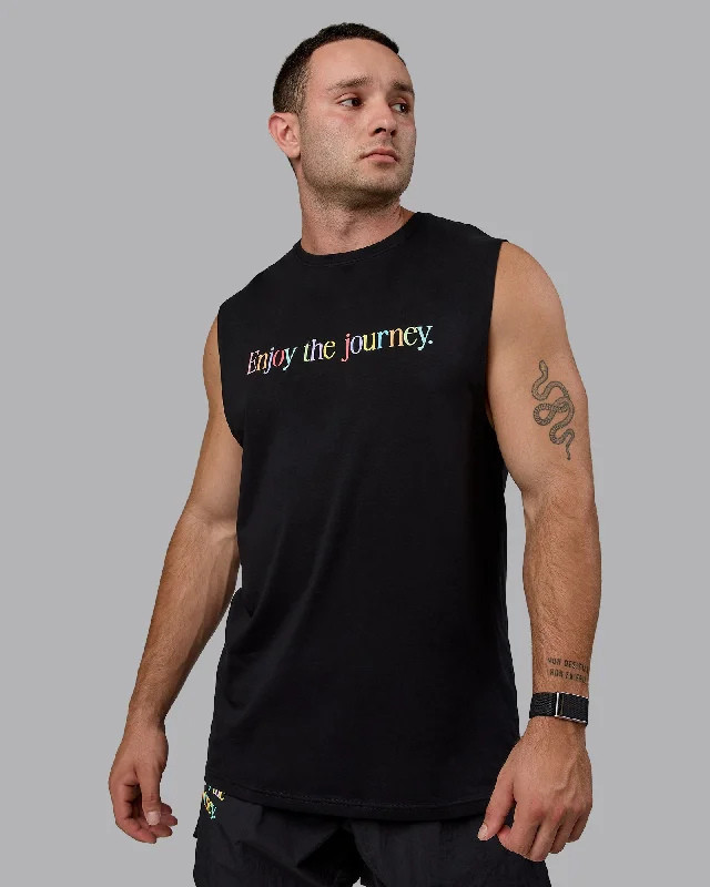 Enjoy The Journey FLXCotton Tank - Black-Multi