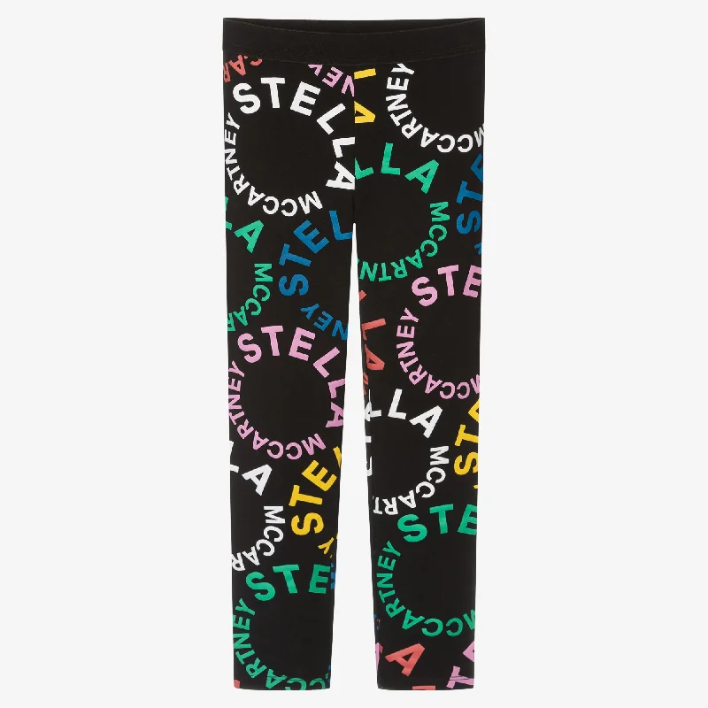 Black Logo Leggings