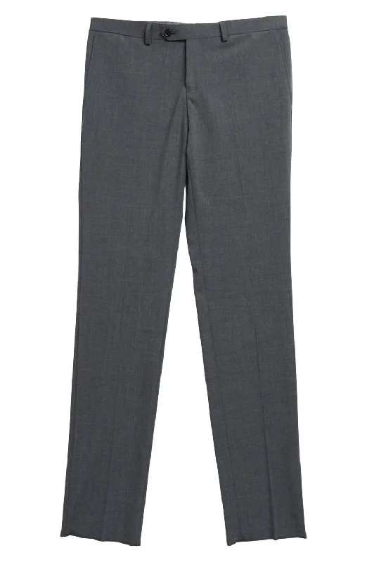 Boys Dress Pants In Mid Grey