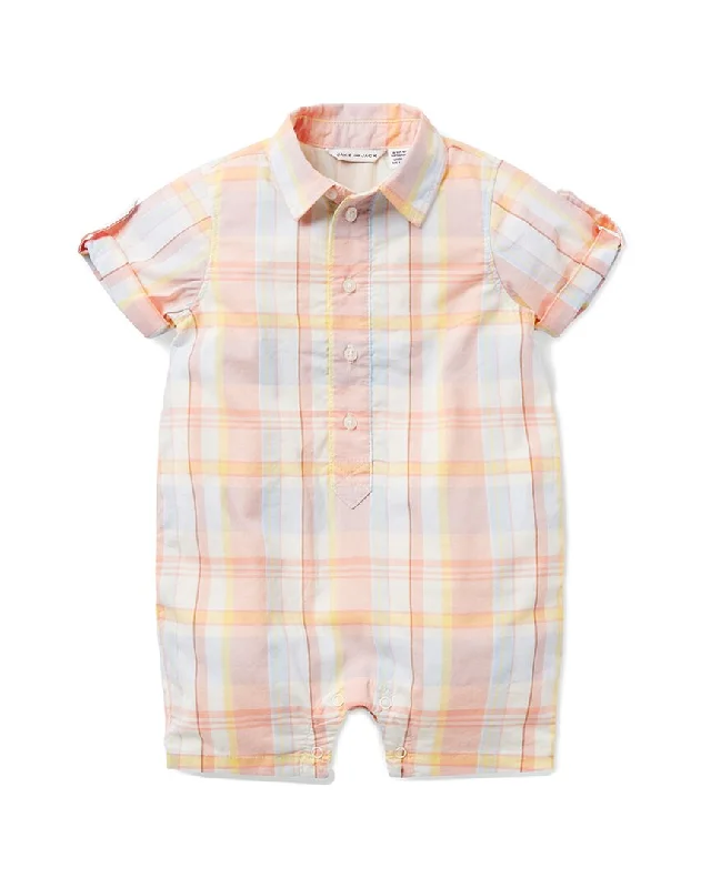 Janie and Jack Baby Madras Plaid Romper