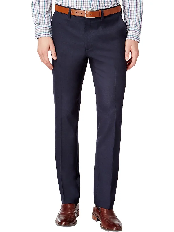 Mens Window Pane Slim Dress Pants